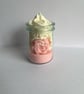 Flower cream candle