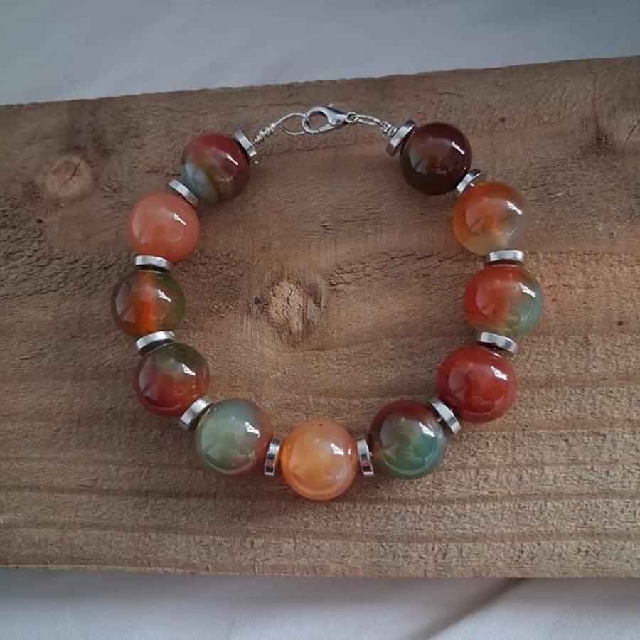 Handmade Indian agate bracelet