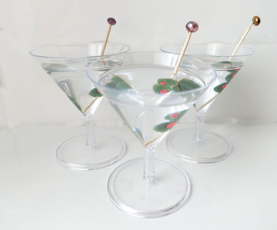 Martini Olive resin cake topper - Highly realistic  Props Display Themed Events