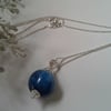 31.45 cts Himalayan Blue Kyanite Sterling Silver Pendant and Chain 18"inches