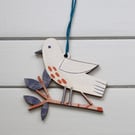 Sparrow Wooden Hanging Decoration