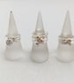 Hallmarked Yellow Gold Pebble Sterling Silver Stacking Ring - Image 4