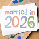 Married in 2026 Wedding Card
