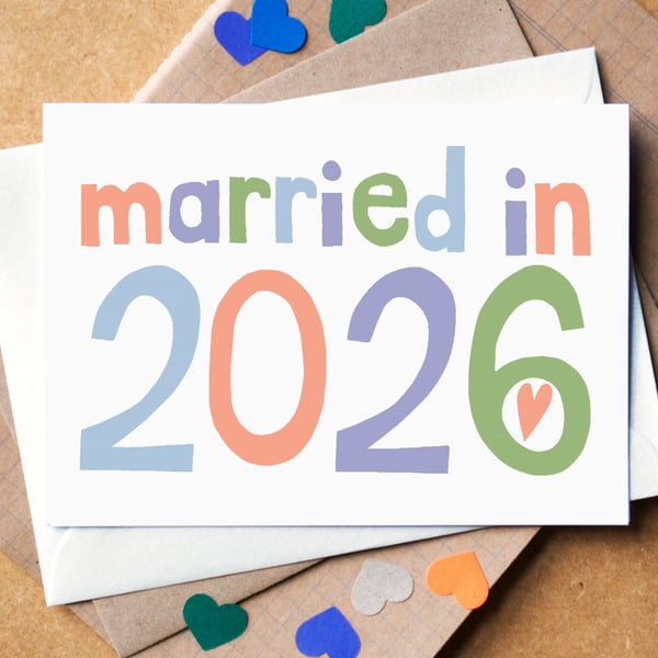Married in 2026 Wedding Card