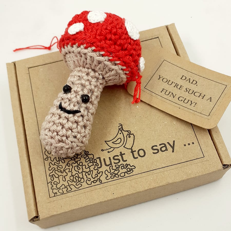 Crochet Toadstool- Alternative to Father's Day Card