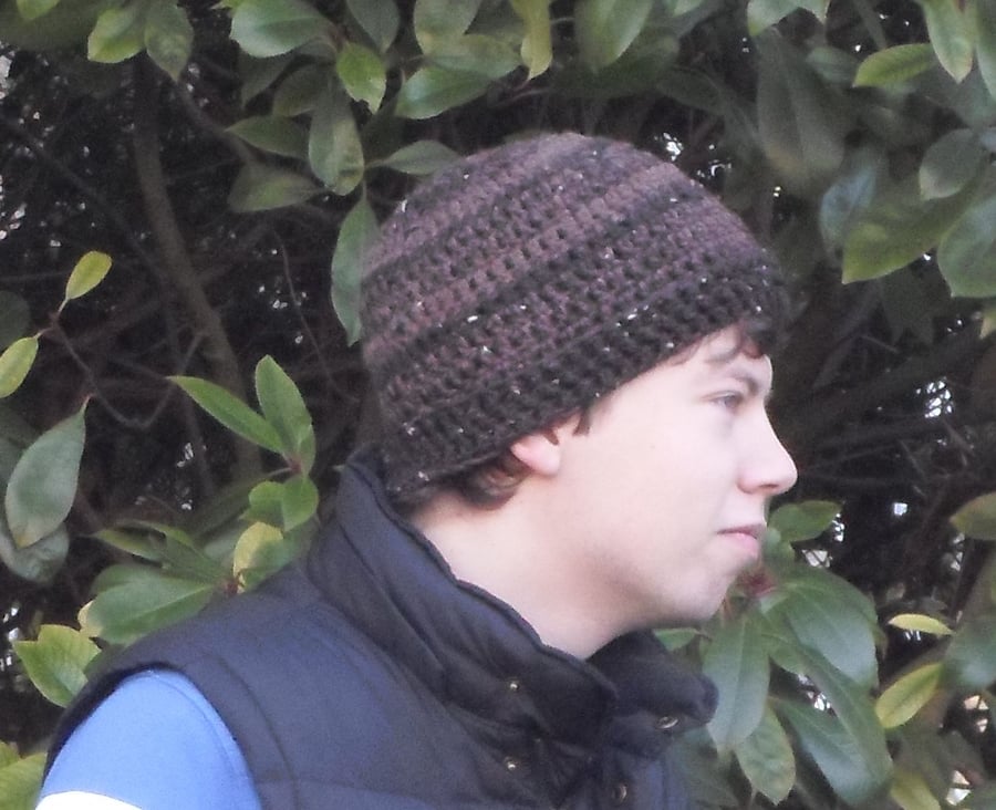 man's crochet hat