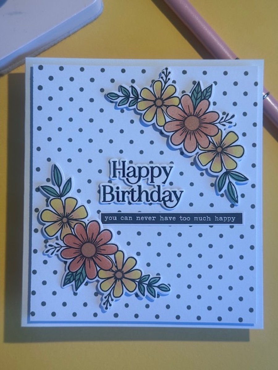 Handmade unique birthday card for family and friends
