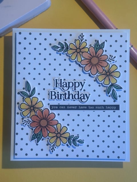 Handmade unique birthday card for family and friends