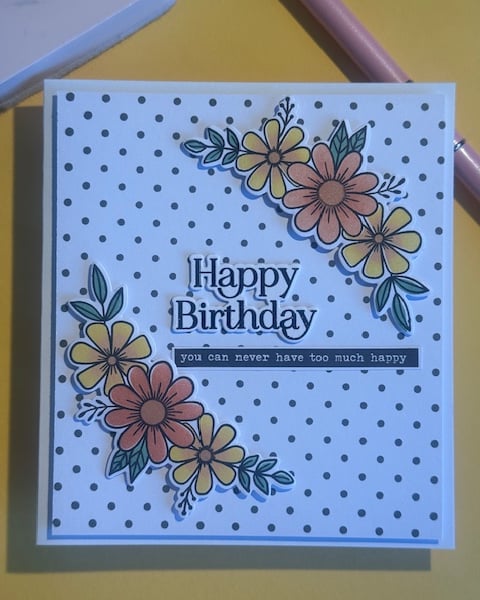 Handmade unique birthday card for family and friends