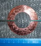 Shawl pin in textured flower imprinted copper - Image 4