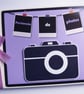 Purple Camera birthday guest book, Picture Perfect Birthday, selfie party - Image 1