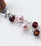 Blush Pink & Coffee Brown Swarovski Pearl Bracelet in a Bottle - Image 3