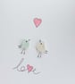 Sea Glass Lovebirds Card, Handmade Anniversary & Wedding Card, Keepsake Card - Image 9