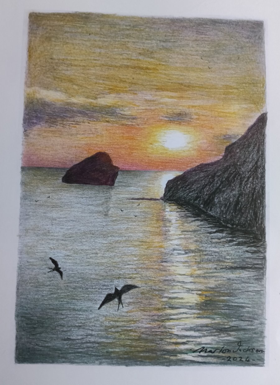 SUNSET AT BROADHAVEN, Pembrokeshire 
