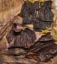 Fine wool eco printed maroon leaves scarf - Image 7