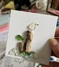 Seaglass seagull picture on an easel . Flock on the Dock  - Image 6