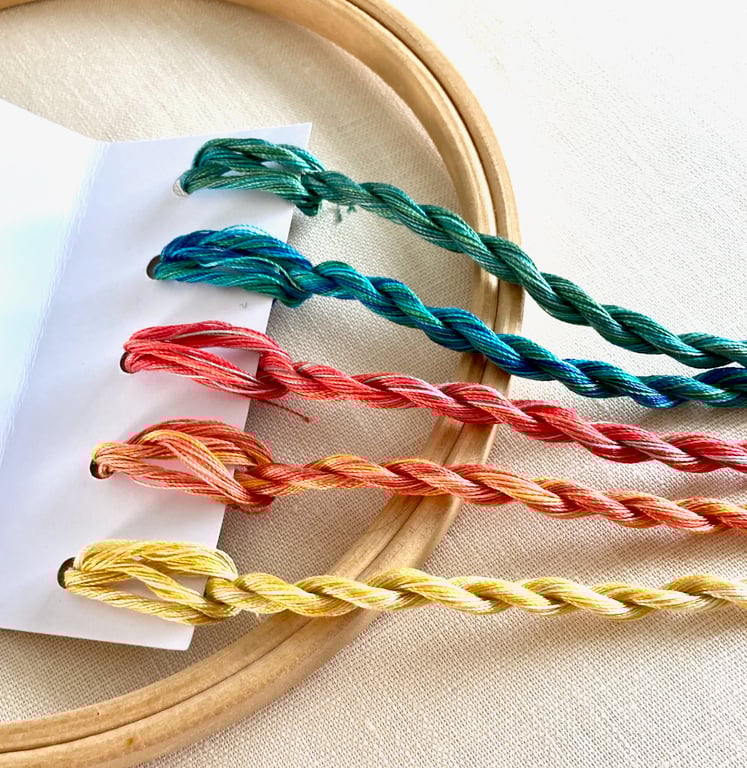 Fine Perle 16 Variegated Embroidery Thread - Autumn