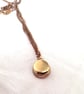 Upcycled Handmade Gold Coloured Metal Chain Necklace w Small Shell Pendant Charm - Image 4