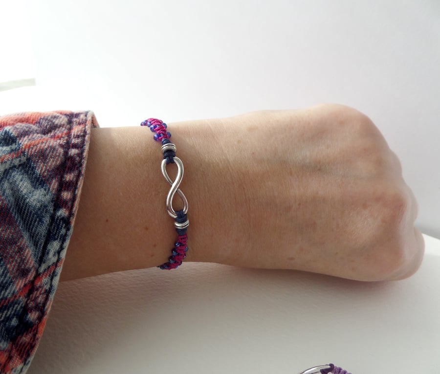 Silver infinity bracelet