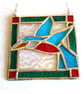 Kingfisher Framed Stained Glass Suncatcher Tile  - Image 2