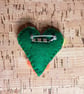 Multi Flower in Yellows Felt Brooch Small Heart - Image 2