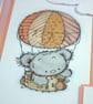 Up, up and away hot air ballooning bear card  - Image 3