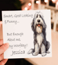 Bearded Collie Dog Birthday Card, Dog Birthday Card, Personalized Dog Breed Card