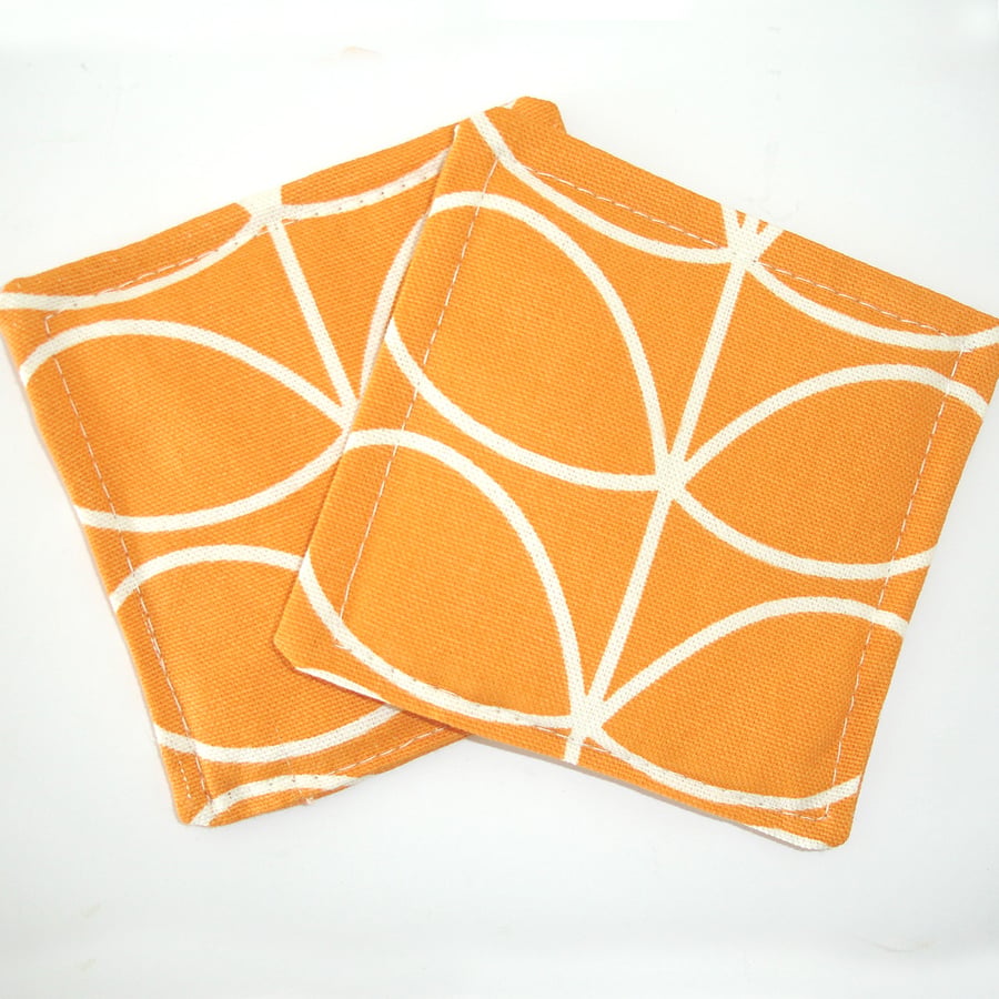 Image of Orange Coasters Pair of