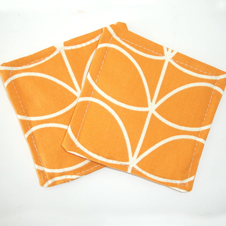 Orange Coasters Pair of