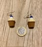 Frosted Cupcake lightweight acrylic dangly fashion earrings - Image 3