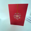 Christmas fused glass snowflake  keepsake card