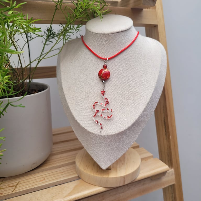 Snake Resin Pendant Necklace