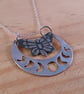 Sterling Silver Moon Moth Necklace (SKU060525) - Image 9