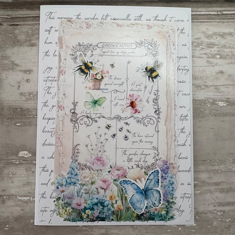 Greeting Card - Whispers from my Garden - Garden Notes C274