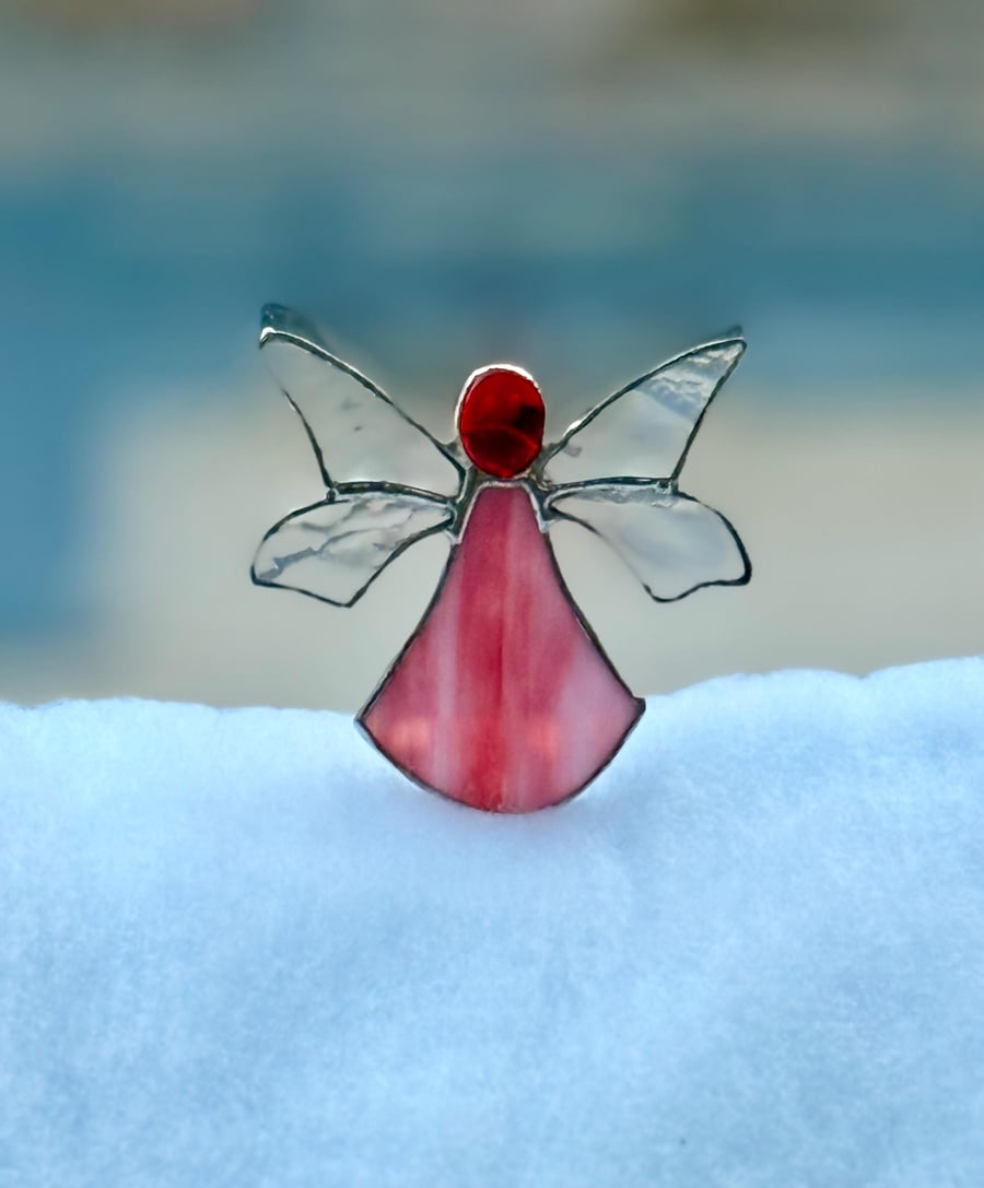 Stained Glass Woodland Fairy - pink