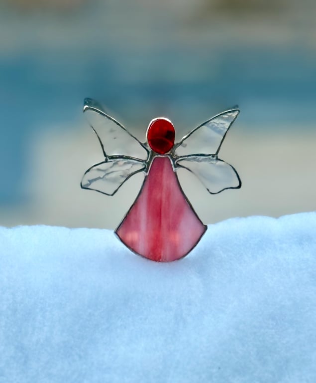 Stained Glass Woodland Fairy - pink