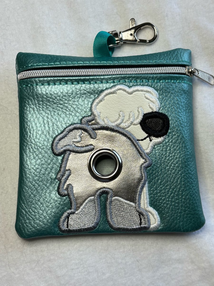 Old English sheepdog Poo bag dispenser 