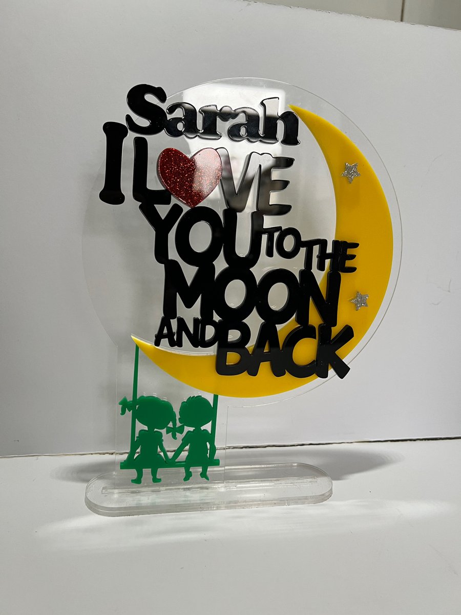 I love you to the moon and back freestanding sign
