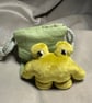 Worry Frog Handmade Weighted Sensory Fidget Toy - Olive Green Luxury Stretch S