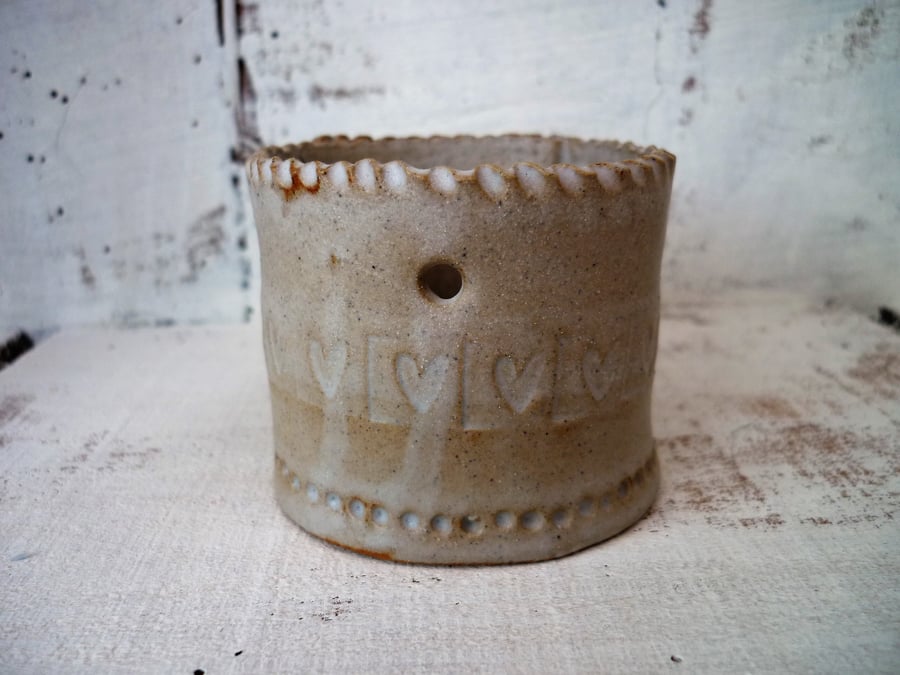 Ceramic Tea light holder, handmade one off design