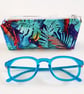 Colourful Tropical Fabric Glasses Case - Zip Spectacle & Sunglasses Pouch