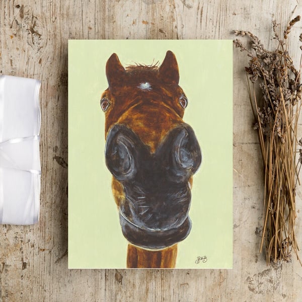 Quirky Horse Greeting Card, Horse Card, Funny Horse Card, Horse, Pony Card