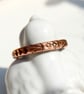 Hammered Copper Ring, Copper Jewellery - Image 3