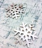 Statement Snowflake Opal marbled dangle earrings - Image 8