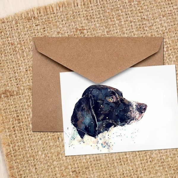 German Shorthaired Pointer The Thinker GreetingNote Card.GSP Cards, GSP Greeting