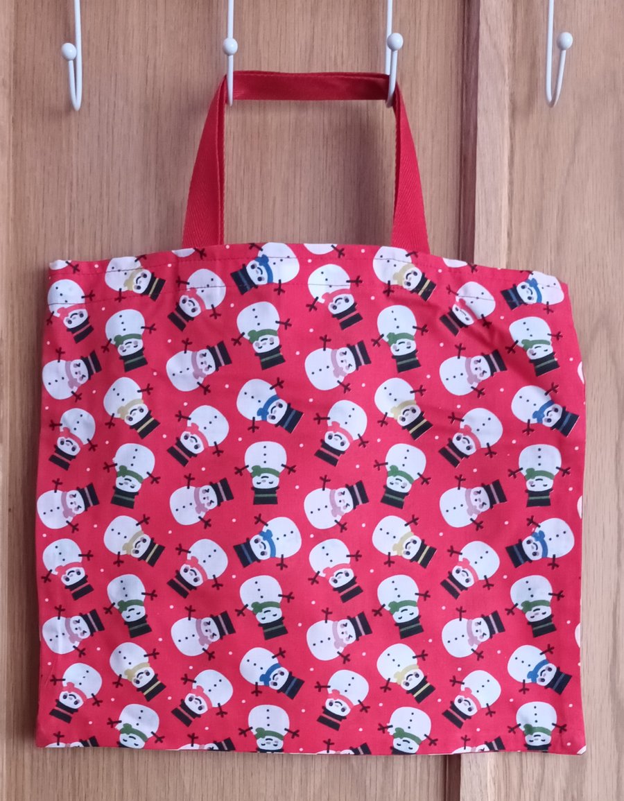 Large Christmas Snowmen Reusable Gift  Bag. With Free Delivery