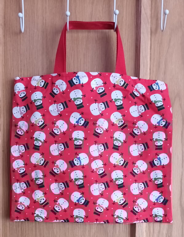 Large Christmas Snowmen Reusable Gift  Bag. With Free Delivery
