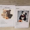 Pack of 2 Teddy bear sewing patterns, paper patterns to make your own bears
