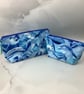 Dolphins makeup bag, Dolphin zip bag, 2 size options, Handmade - Image 2