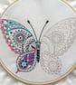 Embroidery Kit - Butterfly Embroidery Kit, Hand Embroidery Kit - Image 4